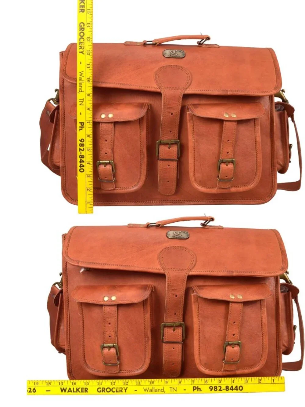 Cuero Leather Messenger Bag for Men, 18 Inch Laptop Crossbody